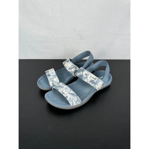 Merrell Memory Foam Stonewash Blue Strap Sandals Ladies Size 6 - Picture 1 of 7